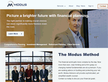 Tablet Screenshot of modusadvisors.com